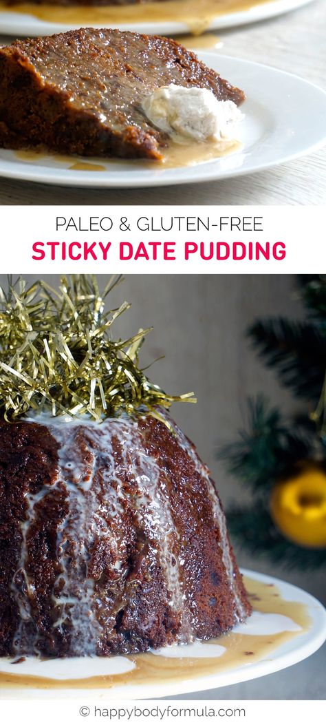 Paleo Sticky Date Pudding (grain-free, gluten-free, dairy-free). Recipe from Mummy Made It A Healthy Christmas eBook by Lisa McInerney. Ideas For Party Food, Food Finger, Paleo Christmas, Recipe Smoothie, Sticky Date, Sticky Date Pudding, Date Pudding, Healthy Holiday Recipes, Keto Friendly Desserts