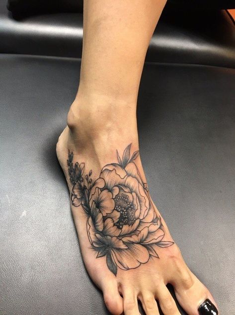 Floral Foot Tattoo, Flower Cover Up Tattoos, Tattoo On Foot, Cover Up Tattoos For Women, Tattoo Foot, Chrysanthemum Tattoo, Foot Tattoos For Women, Tattoos For Women Flowers, Flower Tattoo Sleeve