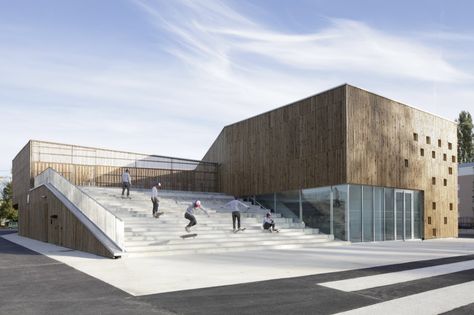 Cultural Center in Nevers / Ateliers O-S architectes Architectural Orders, Public Space Design, Architectural Rendering, Sacred Architecture, Cultural Centre, Cultural Architecture, Education Architecture, Architecture Rendering, Space Architecture