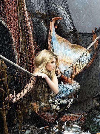 Mermaid  ... prisoner  .... fishing Net Real Mermaids, Mermaid Dreams, Mermaids And Mermen, Mermaid Life, Mermaid Tails, Beautiful Mermaids, Mystical Creatures, Arte Fantasy, Mermaid Art