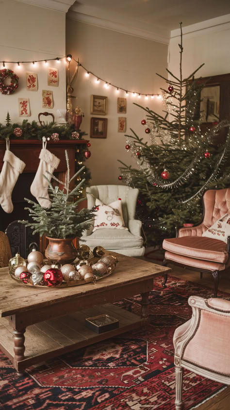 Get ready to deck the halls with these 18 vintage Christmas decor ideas that will take you on a nostalgic journey!  From charming ornaments to classic wreaths, these timeless pieces will fill your home with warmth and holiday spirit.  Whether you’re looking to create a cozy atmosphere or add a touch of retro elegance, these ideas are perfect for every Christmas lover.  Click to see all 18 vintage decor ideas that will make your Christmas unforgettable! Vintage Ice Skates Decoration, Classic Vintage Christmas Decor, Cottage Core Christmas Decor, Christmas Vintage Decor, Vintage Christmas Aesthetic Cozy, Cozy Vintage Christmas, Vintage Christmas Aesthetic, Cottage Core Christmas, Coastal Home Interior