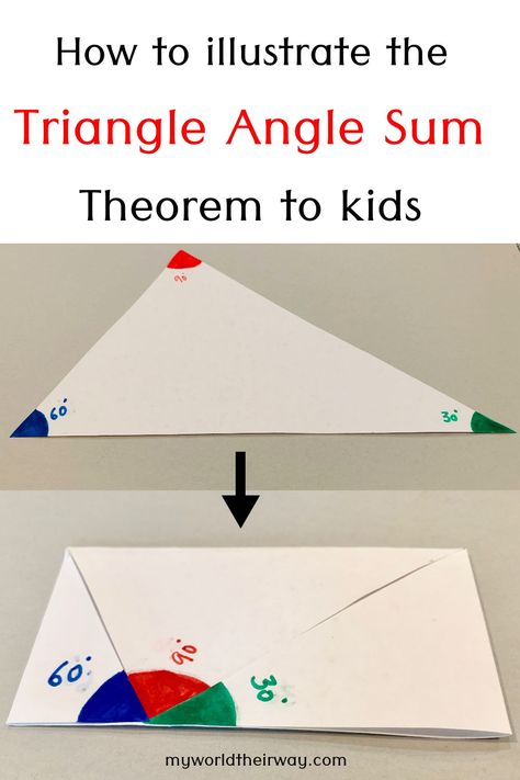 Sum Of Angles In A Triangle, Angles Math Activity, Teach Angles, 3d Tipografi, Triangles Activities, Classifying Triangles, Number Tricks, Complementary Angles, Triangle Angles