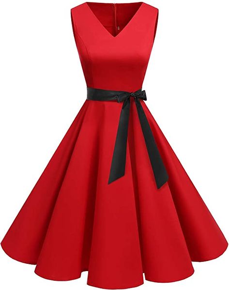 Knee Length Dresses Classy, 1950s Style Dresses, Elegant Knee Length Dresses, 1950s Fashion Dresses, Christmas Dress Women, Party Dresses Online, Womens Wedding Dresses, 1950s Style, Rockabilly Dress