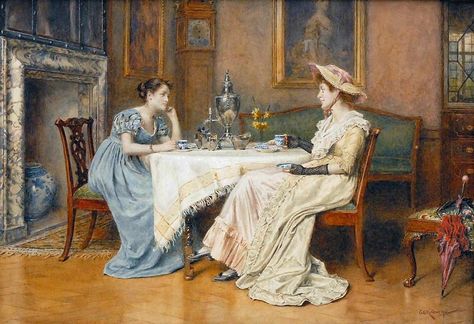 kilburne, george goodwin - Afternoon Tea 4 | George Goodwin Kilburne 1839-1924 Engeland Victorian Tea Party, Having Coffee, Jig Saw, Historical Painting, John Singer Sargent, Coffee Poster, Tea Art, Victorian Art, Classical Art