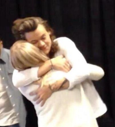 This looks like a good solid hug......I would like one know please xx Harry Styles, White