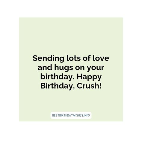 Birthdays are a wonderful opportunity to express your love and appreciation for the special people in your life. If you have a crush, their birthday i... | # #BirthdayWishes Check more at https://www.ehindijokes.com/birthday-wishes-for-crush/ Birthday Wishes For Crush Boy, Birthday Wishes For Crush, For Your Crush, Sweet Birthday Wishes, For Crush, Sweet Birthday, A Crush, Love Hug, Wishes For You