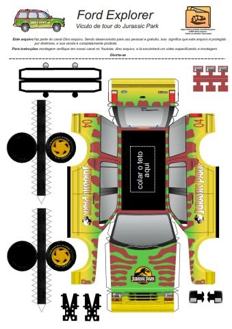 Paper Craft - Ford Explorer - Jungle cruiser Jurassic park Jurassic Park Jeep, Go Cart, Dashboard Interface, Portfolio Booklet, Free Paper Models, Book Presentation, Finance Education, Halloween Parade, Pet Businesses