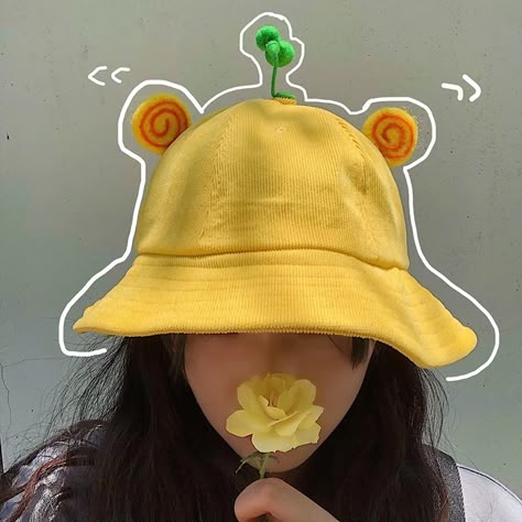 Cute Bucket Hats, Corduroy Bucket Hat, Hat Aesthetic, Cartoon Tops, Mens Bucket Hats, Vintage Clothing Stores, Bean Sprouts, Sun Protection Hat, Kawaii Fashion Outfits