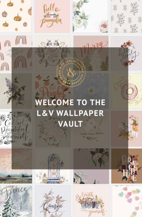 Welcome to the Lily & Val Wallpaper Vault! Dozens of free wallpapers plus a new wallpaper added each month! Val Wallpaper, Xoxo Sign, V Wallpaper, Lily And Val, Chalkboard Print, For My Love, New Password, Be Gentle With Yourself, Wallpaper Free Download