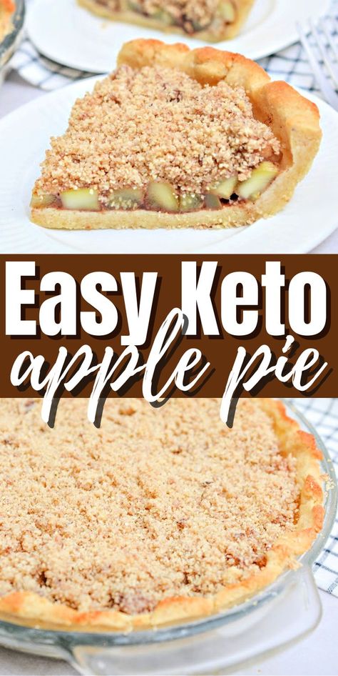 Keto Apple Recipes, Keto Apple Pie, Healthy Apple Pie, Dutch Apple Pie, Dutch Apple, Easy Pie Recipes, Feeling Left Out, Keto Dessert Easy, Low Carb Sweets