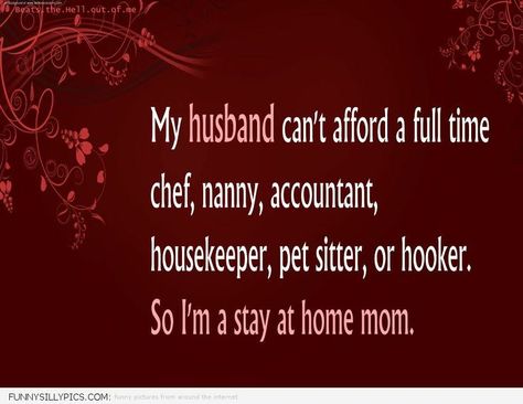 Stay at Home Mom Jokes | Funny Pictures | funny jokes | everything funny | stay at home mom Wrong Relationship, Motherhood Humor, Housewife Quotes, Funny Couple Pictures, Mom Problems, Funny Marriage, Couple Quotes Funny, Mom Thoughts, Funny Relationship Quotes