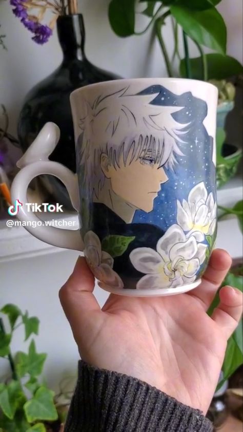 another pottery inspo Anime Ceramics Ideas, Anime Pottery Painting Ideas, Studio Ghibli Pottery Ideas, Ghibli Pottery Painting, Anime Pottery, Studio Ghibli Ceramic Mug, Pottery Inspo, Pottery Painting, Ceramic Painting