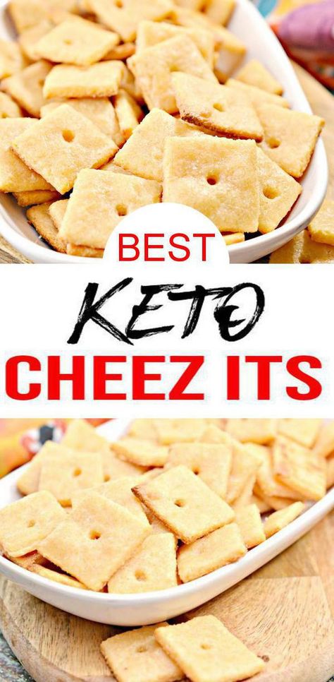 Check out these copycat Cheez Its. BEST low carb Cheez Its crackers that are crispy & delish. Homemade keto cheese crackers make best low carb snacks, keto appetizers or side dishes for dinner or lunch. Make low carb cheese crackers for Thanksgiving snacks or Christmas appetizers. Great gameday finger foods. DIY low carb cheese crackers w/ this copycat recipe. For more keto low carb #crackers see KimspiredDIY #snacks Keto Cheez Its, Low Carb Salty Snacks, Keto Cheese Crackers, Easy Snack Appetizers, Cheez Its, Keto Cornbread, Homemade Cheez Its, Diy Crackers, Keto Crackers