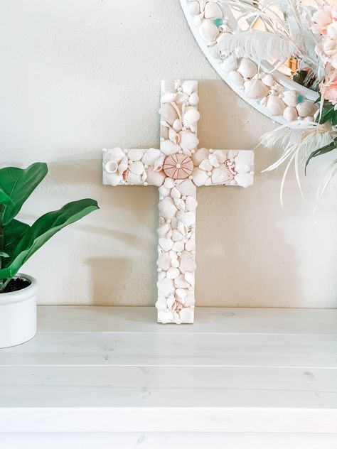 Excited to share this item from my #etsy shop: Coastal Shell Wall Cross, Cross Wall Hanging, Shell Cross, Coastal Wall Decor, White Shell Cross, Beach Decor, Beachy Decorative Wall Cross House Decor Wall, Seashell Cross, Sea Shell Art, Beach Wall Hanging, Shell Cross, Seashell Mirror, Beach Wedding Gifts, Beach House Wall Art, Destination Wedding Decor