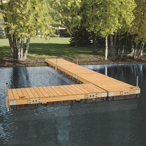 Boat Dock Basics | Lake Homes Realty Floating Dock Kits, Floating Dock Plans, Building A Dock, Lake Landscaping, Lake Dock, Lakefront Living, Lakefront Property, Floating Dock, Lake Living