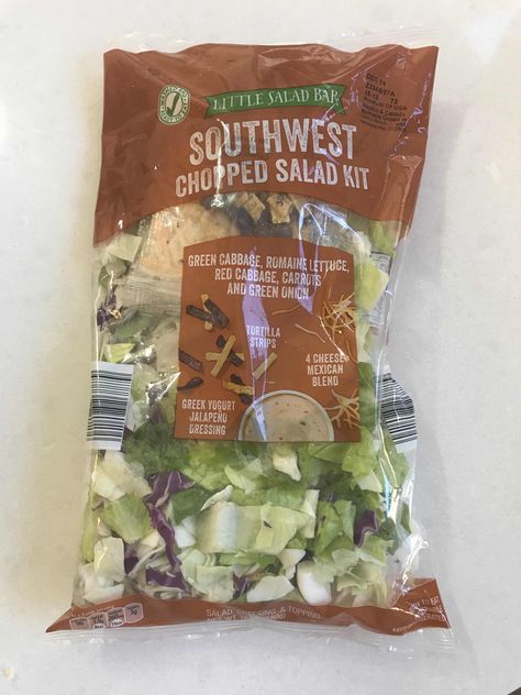 This Is, Hands-Down, the Best Salad Kit You Can Get at Aldi | Kitchn Red Pepper Salad Dressing, Southwest Salad Dressing, Sweet Kale Salad, Diy Salad, Southwestern Salad, Salad Kit, Toasted Quinoa, Greek Yogurt Dressing, Southwest Salad