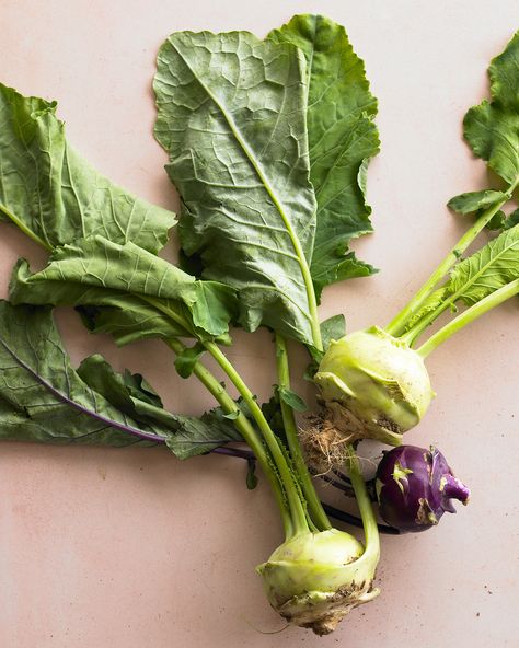 Find out what kohlrabi is, how to shop for it, and our favorite ways to cook with it. Turnip Slaw Recipe, Kohlrabi Recipe, Roasted Kohlrabi, Kohlrabi Slaw, Brussels Sprouts Recipes, Roasted Garlic Dressing, Ideas For Cooking, Kohlrabi Recipes, Asian Soup Noodle