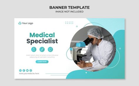 Medical web banner template suitable for medical clinic or hospital banner. Editable file Hospital Banner, Edm Template, Medical Logo, Healthcare Quality, Health Care Services, Web Inspiration, Medical Services, Web Banner, Banner Template