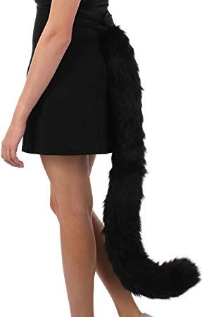 Black Cat Tail Costume, Cat Tail Costume, Fur Table, Geek Costume, Black Cat Costumes, Womens Black Jumpsuit, California Costumes, Cat Costume, Cat Woman Costume