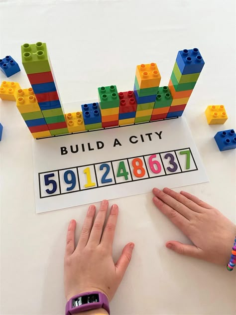 Build A City, Homeschool Preschool Activities, Math Activities Preschool, Kindergarten Learning, Homeschool Activities, Kids Learning Activities, Toddler Learning Activities, Preschool Learning Activities, Preschool Math