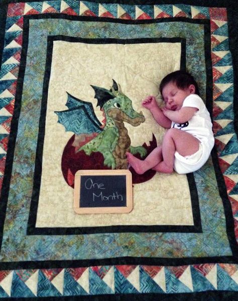 Mythical Nursery, Dragon Baby Quilt, Dragon Quilts, Castle Quilt, Hippo Nursery, Baby Boy Quilt Patterns, Cute Baby Dragon, Dragon Baby Shower, Dragon Quilt