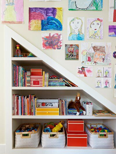 20 Staircase Storage Ideas to Help You Make the Most of Every Inch Under Stairs Organization, Staircase Storage Ideas, Stairs Organization, Office Under Stairs, Shelves Under Stairs, Stair Shelves, Home Wet Bar, Diy Staircase, Staircase Storage