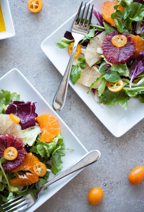 Citrus Salad with Bitter Greens | bloggingoverthyme.com Weekly Dinner Ideas, Fruity Salads, Warm Salads, Salad With Citrus, Winter Salads, Baked Tilapia, Weekly Dinner, Bitter Greens, Citrus Salad