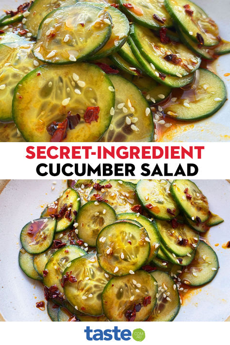 I’ve always loved cucumber salads. Especially cucumber salads with bold Asian flavours, such as garlic, soy and chilli. It seems like everyone’s loving cucumber salads right now, too. They’re exploding in popularity again thanks to TikTok. It’s easy to see why they’re such a viral sensation – cool, crisp cucumber is tossed with a zingy, salty, spicy dressing. It’s a feast for the senses and the very definition of low-effort cooking with big results. Cucumber Salad Tiktok, Tiktok Cucumber, Cucumber Salads, Spicy Dressing, Easy Cucumber Salad, Cucumber Recipes Salad, Cucumber Recipes, Asian Flavors, Fun Baking Recipes