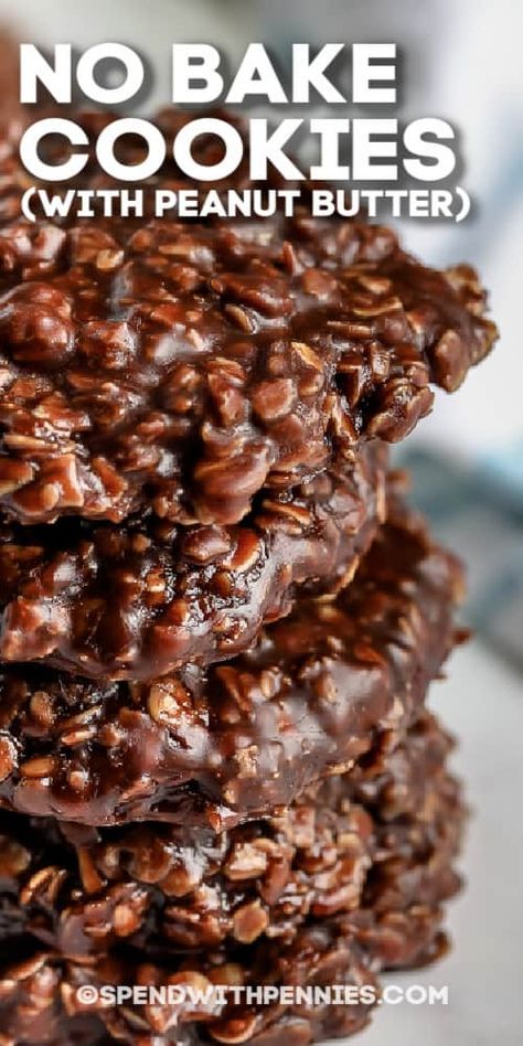 Boil Cookies Recipe, Gooey No Bake Cookies, Choc No Bake Cookies, Peanut Butter Chocolate No Bake Cookies, No Bake Chocolate Peanut Butter Cookies, Ni Bake Cookies, Chocolate Peanut Butter No Bake Cookies, Boiled Cookies Recipe, The Best No Bake Cookies