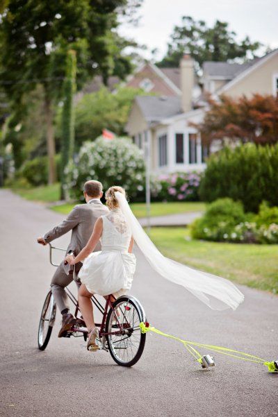 Bicycle Wedding - Jaimie and Ruben Tandem Bike Wedding, Bike Wedding, Bicycle Wedding, Daisy Wedding, Tandem Bike, Wedding Inspiration Board, Tandem, Beautiful Photography, Wedding Pictures