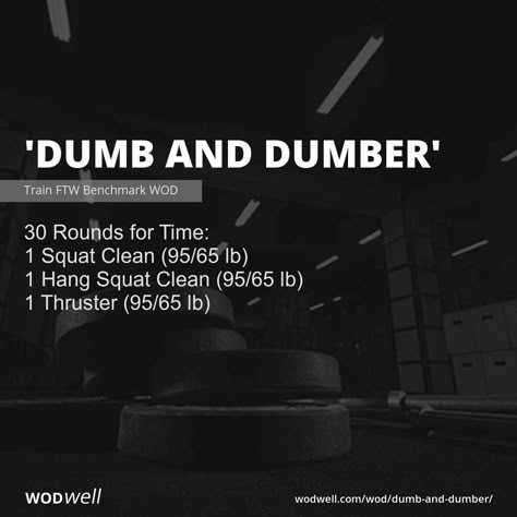 This benchmark workout was shared by Coach Matt Chan @matt1chan, who posed a challenge on Instagram (for higher-level athletes) to finish in under 8 minutes.  Matt is a former CrossFit Games athlete, a member of the CrossFit Trainer Staff, a CrossFit Level-4 Coach, and co-creator of Train FTW. After four Top 10 finishes at the CrossFit Games (including the runner-up slot in 2012), Chan became one of the most respected veterans in the sport. Squat Clean Crossfit, Olympic Lifting Workouts, Squat Clean, Wods Crossfit, Crossfit Workouts Wod, Crossfit Workouts At Home, Fighter Workout, Crossfit Wods, Wod Workout