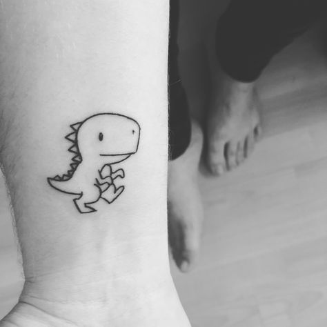 Dinosaur tattoo Tiny T-rex Tattoo, Cute Dino Tattoo, Cute Dinosaur Tattoo, Small Dinosaur Tattoo, Rex Tattoo, Dino Tattoo, T Rex Tattoo, Dinosaur Tattoo, Christian Sleeve Tattoo