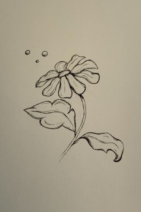 Water Sketch, Drawing Made Easy, Daisy Drawing, Fish Outline, Flower Outline, Water Drawing, Flower Sketches, Drawing Drawing, Outline Drawings