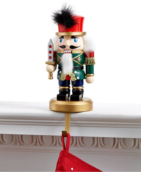 Holiday Lane Green Nutcracker Stocking Holder Nutcracker Stocking, Green Nutcracker, Nutcracker Christmas Tree, Stocking Holder, Stocking Holders, Nutcracker Christmas, Holiday Decor Christmas, Stocking Stuffer, Nutcracker