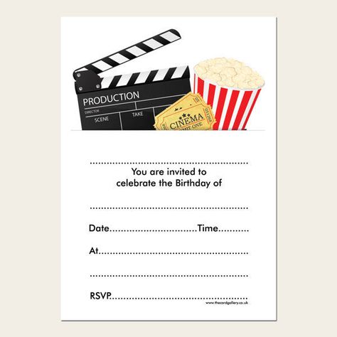 Children Movies, Birthday Movie Night, Movie Party Invitations, Cinema Party, Movie Night Invitations, Movie Ticket, Movie Night Party, Movie Birthday, Movie Party