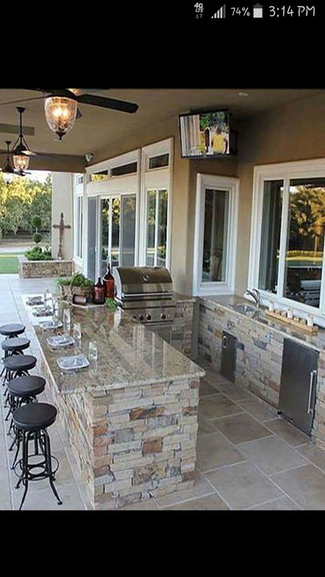 Outdoor Kitchen Decor, Outdoor Kitchen Plans, Outdoor Patio Designs, Backyard Pavilion, Backyard Renovations, Backyard Kitchen, Backyard Remodel, Outdoor Kitchen Patio, Design Room