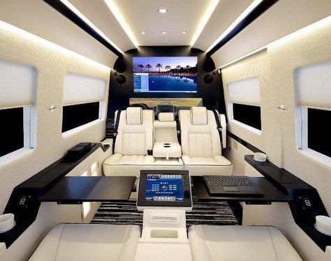 Custom Sprinter Interior! Mercedes Benz Vans, Mb Sprinter, Luxury Van, Luxury Bus, Mercedes Benz Sprinter, Luxury Car Interior, Van Interior, Benz Sprinter, Sprinter Van