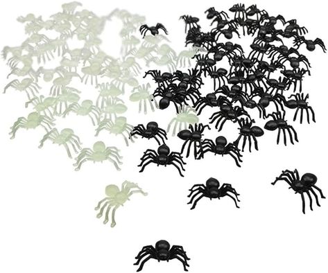 Amazon.com: BILIPALA Realistic Small Plastic Spider Toys of Black and Glow in The Dark for Scary Prank Props Halloween Decor Supplies, 100 Counts : Toys & Games Scary Prank, Scary Pranks, Spider Toy, Fake Spider, Halloween Supplies, Halloween Spider, Get The Party Started, Party Card, Toys Shop