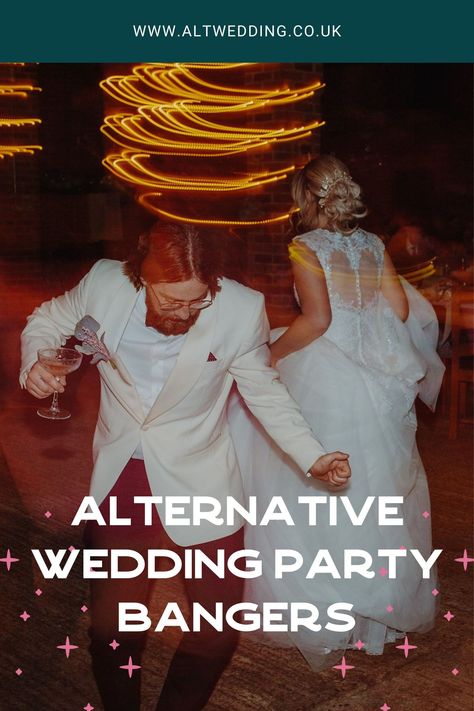 Wedding Party Songs Dance Receptions, Alternative Wedding Songs, Alternative Wedding Party, Wedding Reception Entrance Songs, Reception Music Playlist, Wedding Dinner Music Playlist, Rock First Dance Wedding Songs, All American Rejects, Punk Wedding