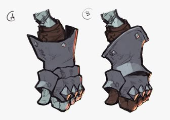 How To Draw Gauntlets, Big Gauntlets Art, Arm Gauntlet Design, Gauntlet Drawing Reference, Gauntlet Reference, Big Gloves Character Design, Gauntlet Character Design, Gauntlet Rpg, Gauntlets Concept Art