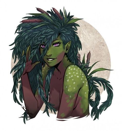 Pixiv Fantasia, Plant People, Fantasy Races, Dungeons And Dragons Characters, Dnd Art, Fantasy Inspiration, Dnd Characters, Character Portraits, A Drawing