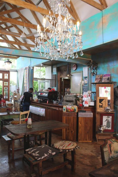 The Antique Cafe Durban is a quirky little garden coffee shop and restaurant right in the heart of Durban, South Africa  #berrysweetlife #healthyfood #coffeeshops #restaurants #eatout #South Africa #Durban  | berrysweetlife.com Antique Cafe Interior Vintage, Antique Cafe Interior, Antique Coffee Shop, Bookstore Furniture, Cafe Interior Vintage, Copper Spoon, Eclectic Cafe, Garden Coffee Shop, Antique Cafe