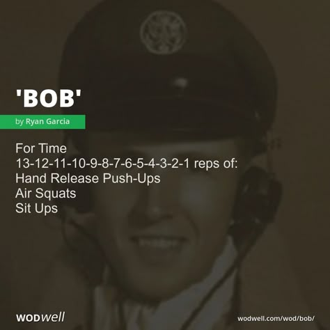 "Bob" Workout, Memorial WOD for Robert Nowling | WODwell Bob Workout, Wods Crossfit, Hero Workouts, Crossfit Workouts Wod, Hotel Workout, Crossfit Workouts At Home, Ryan Garcia, Crossfit At Home, Wod Workout