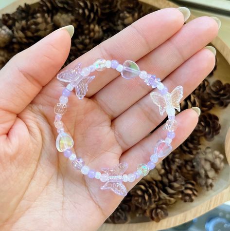 Bracelet Cute Aesthetic, Gelang Aesthetic Korea, Purple Bracelets Beads, Bead Rings Aesthetic, Manik Manik Aesthetic, Aesthetic Bracelets Beads, Cincin Manik Aesthetic, Aesthetic Bead Bracelet, Gelang Aesthetic