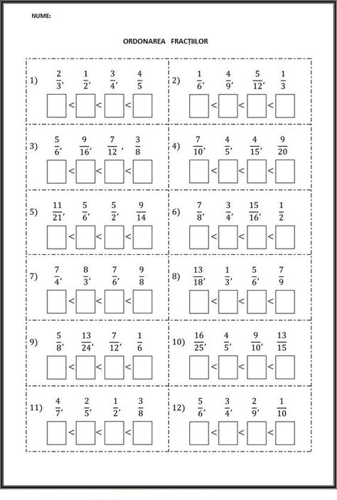 Ordering Fractions Worksheet, Fractions Worksheets Grade 6, Fractions Worksheets Grade 3, Simple Fractions Worksheets, Fractions Worksheets Grade 4, Free Fraction Worksheets, Math Fractions Worksheets, 4th Grade Fractions, Ordering Fractions