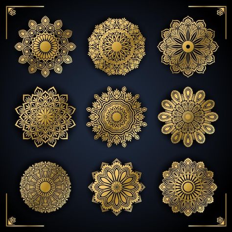 Vector luxury mandala design illustratio... | Premium Vector #Freepik #vector Creative Mandala, Cards Ideas, Visiting Cards, Package Design, Illustration Vector, Mandala Design, Design Illustration, Premium Vector, Packaging Design