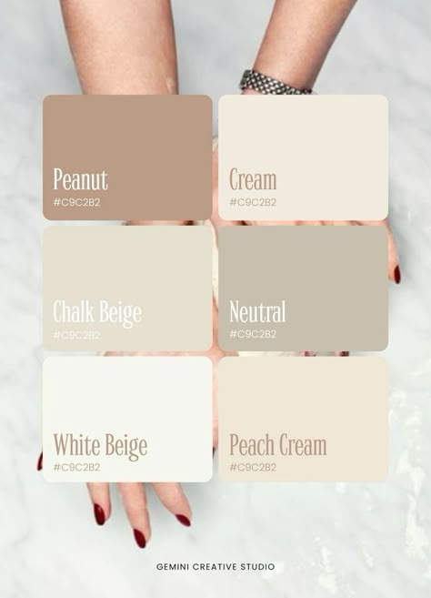 Beige Colours Shades, Canva Beige Color Code, Cream Neutral Color Palette, Shades Of Cream Colour, Beige Cream Color Palette, Neutral Color Scheme Wedding, Light Tan Color Palette, Canva Neutral Color Palette Codes, Beige Room Bedroom Color Pallets