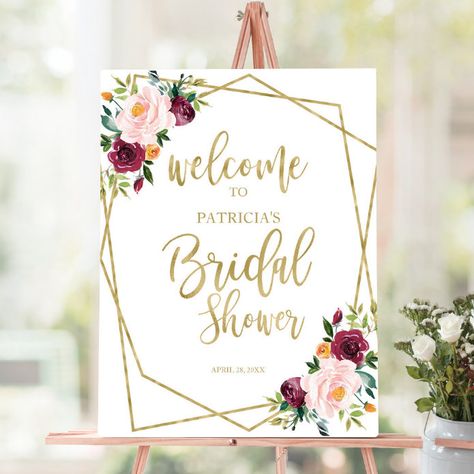 Bridal Shower Color Schemes, Rip 20s, Bridal Shower Poster, Milestone Chart, Shower Foam, Rustic Pumpkin, Spring Baby Shower, Hydrangea Flowers, Bridal Shower Welcome Sign