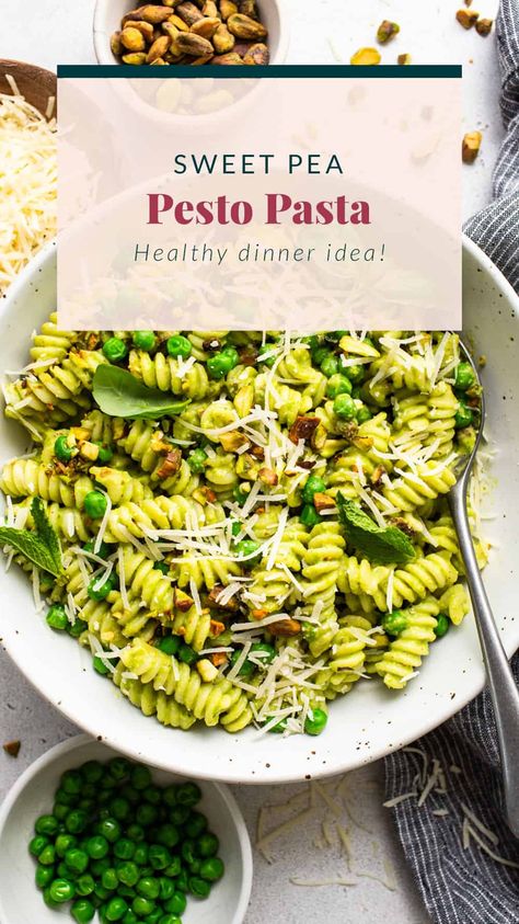 Pea Pesto Pasta, Summer Pasta Dishes, Cashew Chicken Recipe, Pea Pesto, Best Pasta Dishes, Sous Vide Recipes, Fit Foodie, Clean Eating Dinner, Homemade Pesto