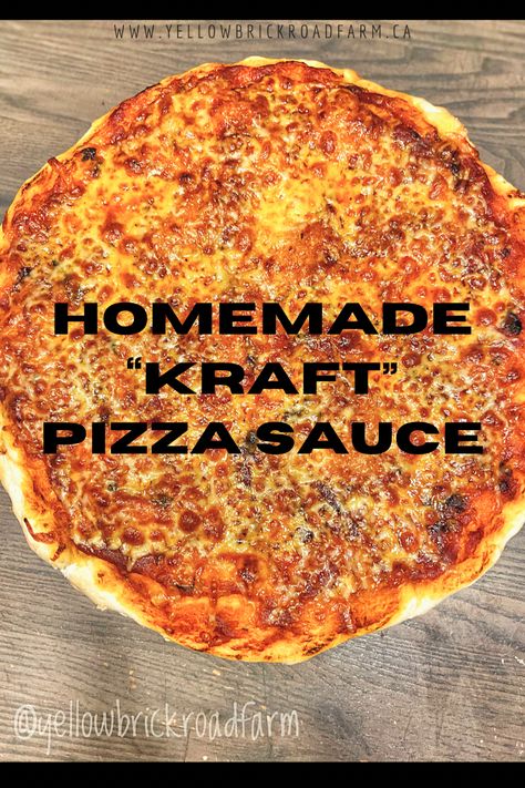 Homemade "Kraft" Pizza Sauce Chef Boyardee Pizza Sauce Recipe, Chef Boyardee Pizza, Pizza Spices, Pizza Sauce Recipe, Pizza Sauce Homemade, Pizza Recipes Homemade, Best Pizza, Pizza Recipes Dough, Yellow Brick Road